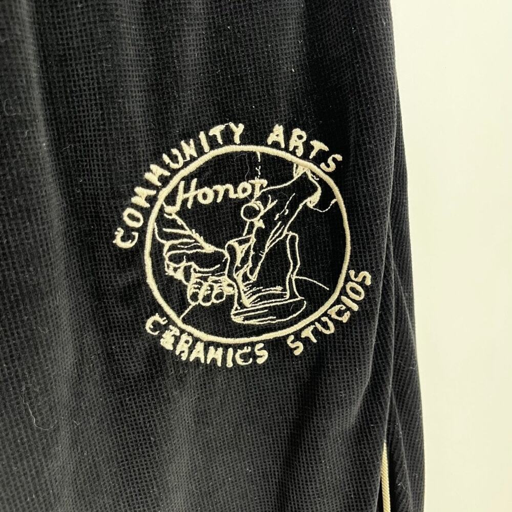 Honor the Gift Piping Track Pants Black Small Corduroy Community Arts - Picture 4 of 9